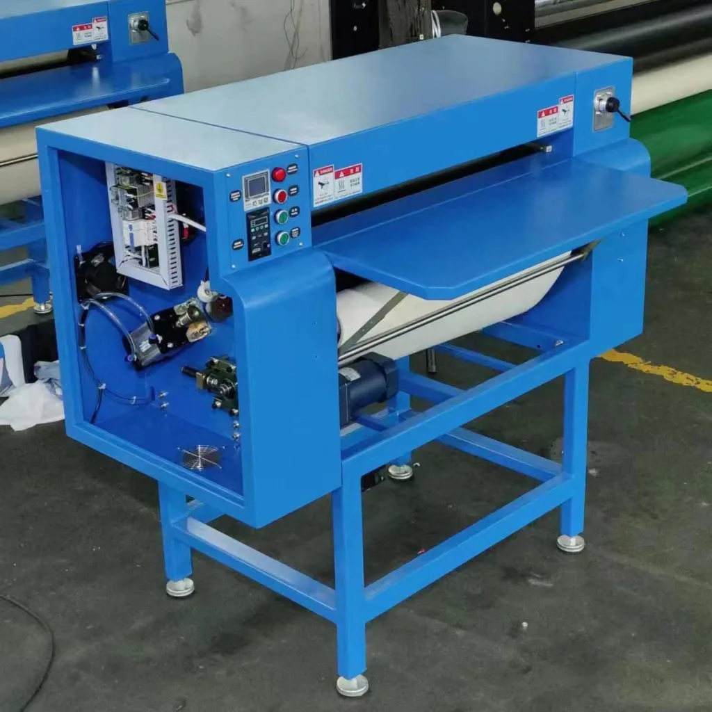 Compact sublimation roller transfer printing machine for fabric samples and small-batch production