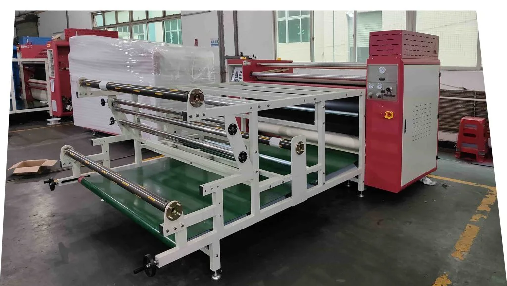 ZS-BA industrial roller heat transfer printing machine – large-diameter oil-heated roller