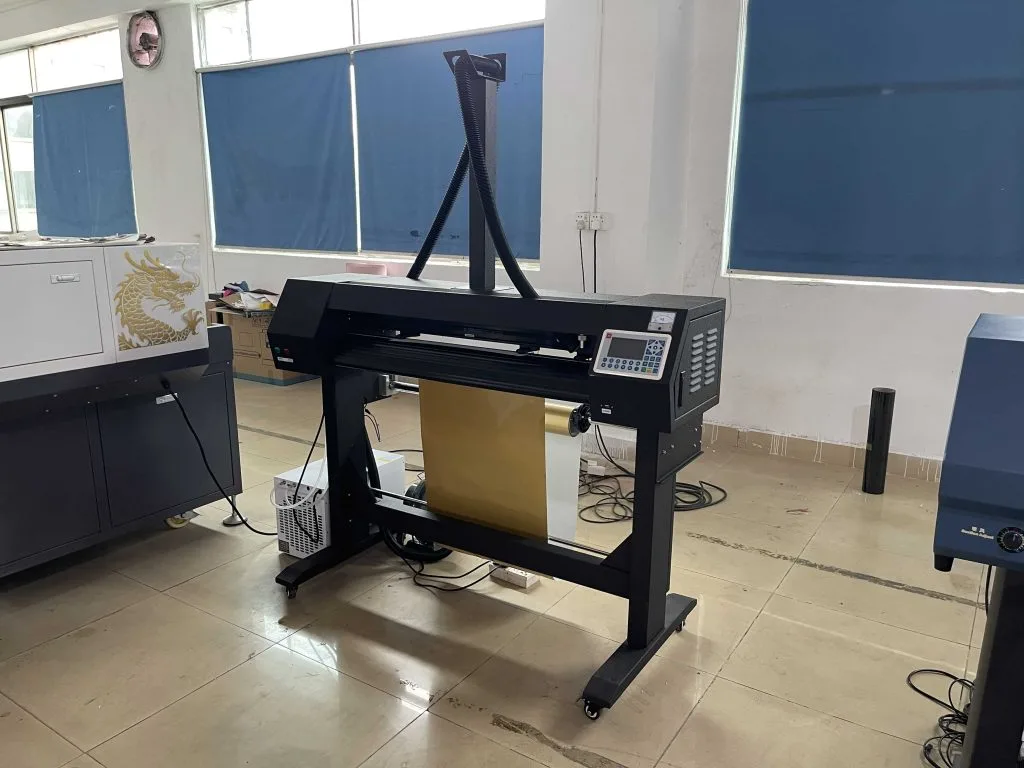 Dingfeng fully automatic laser film cutting plotter with waste removal system