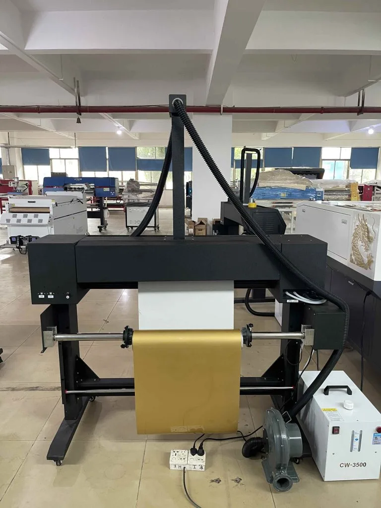 Dingfeng fully automatic laser film cutting plotter with waste removal
