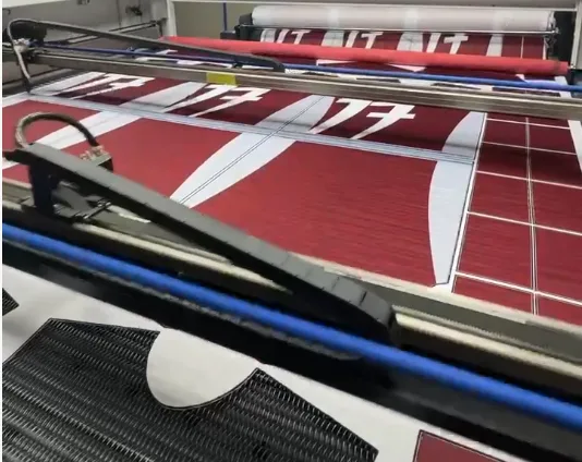 Precision CO2 laser cut on garment fabric